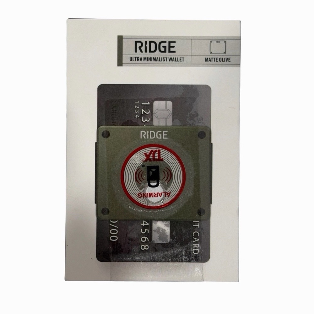 Ridge Lite | Ultra Minimalist Slim Wallet MATTE OLIVE RFID Block New in Box
